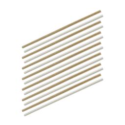 Lot de 60 pailles en papier brun et blanc 24 cm Fackelmann Bar