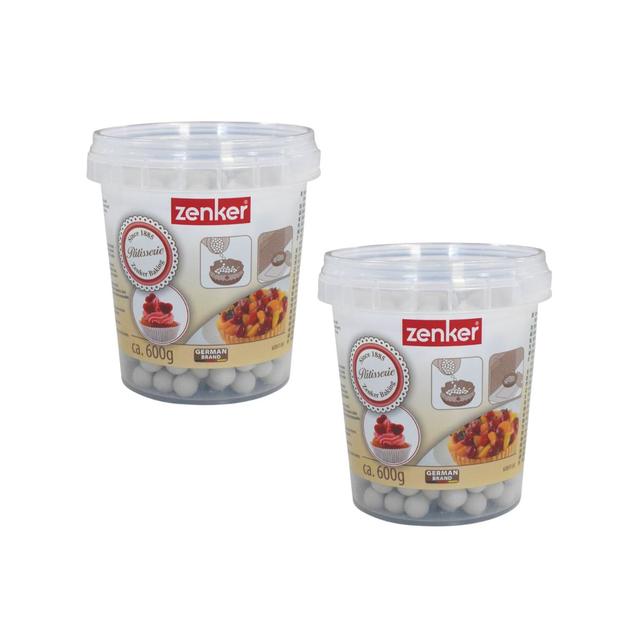 Lot de 2 seaux de billes de cuisson pour pâte sablée, pot de 600