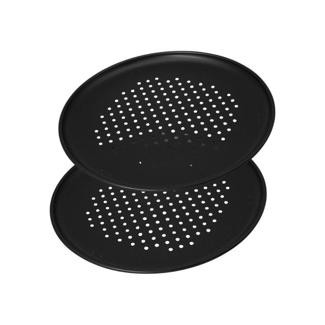 Lot de 2 plaques à pizza à fond perforé 32 cm Zenker Spécial