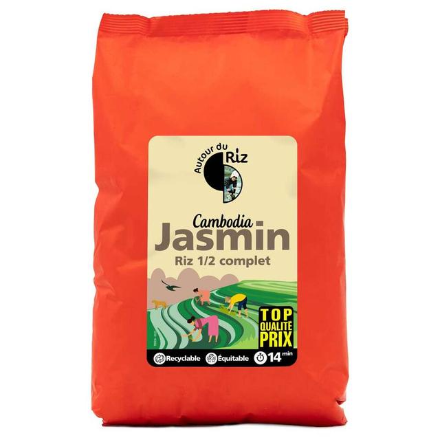 Riz jasmin Cambodge 1/2 complet équitable 2kg