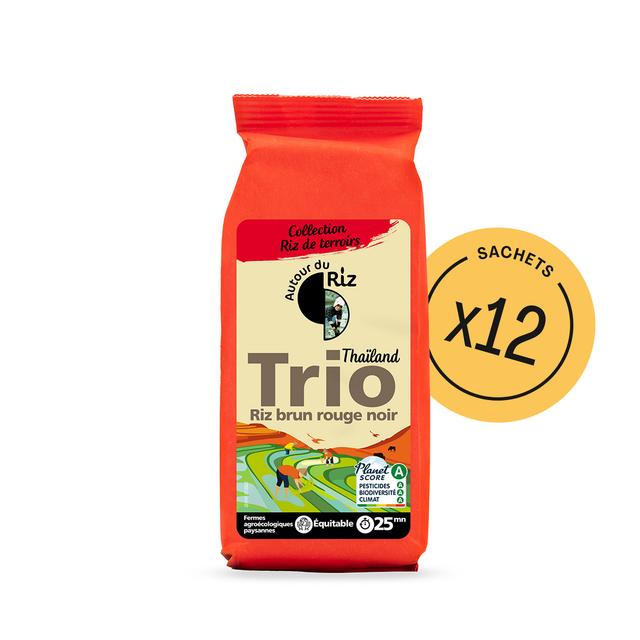 Trio de riz thaï complet équitable - Colis 12 x 500 g