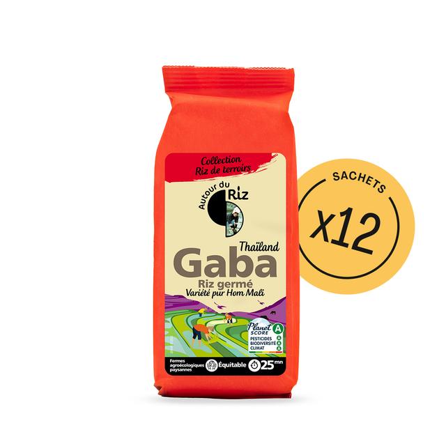 Riz thaï germé Gaba équitable - Colis 12 x 500 g