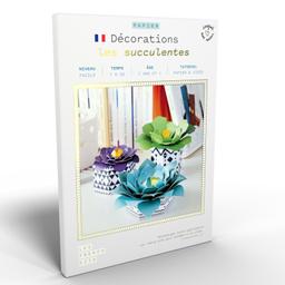 Coffret création en papier - 3 succulentes