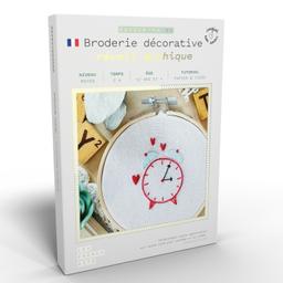 Coffret DIY - Broderie décorative - Le réveil sonne