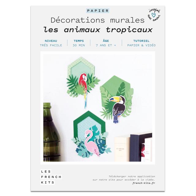 Coffret DIY papier - 3 Décors muraux - Tropical