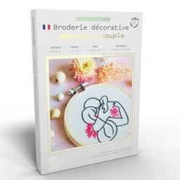 Coffret DIY - Broderie décorative - Amoureux enlacés