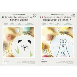 Coffrets 2 Broderies décoratives - Déco enfant Animaux - Panda