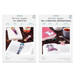 2 Coffrets DIY papier - 8 marque-pages