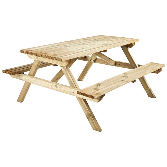 Table de pique-nique en bois 6 personnes Alma