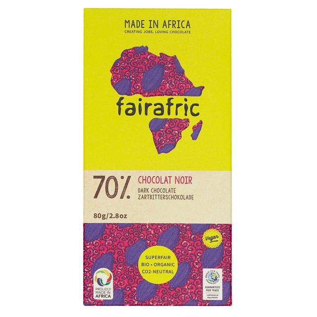 Chocolat noir 70% Ghana équitable 80g