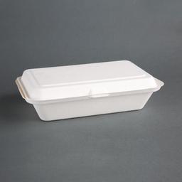 Lot de 250 barquettes à Charnière en Bagasse Compostable - Fiest