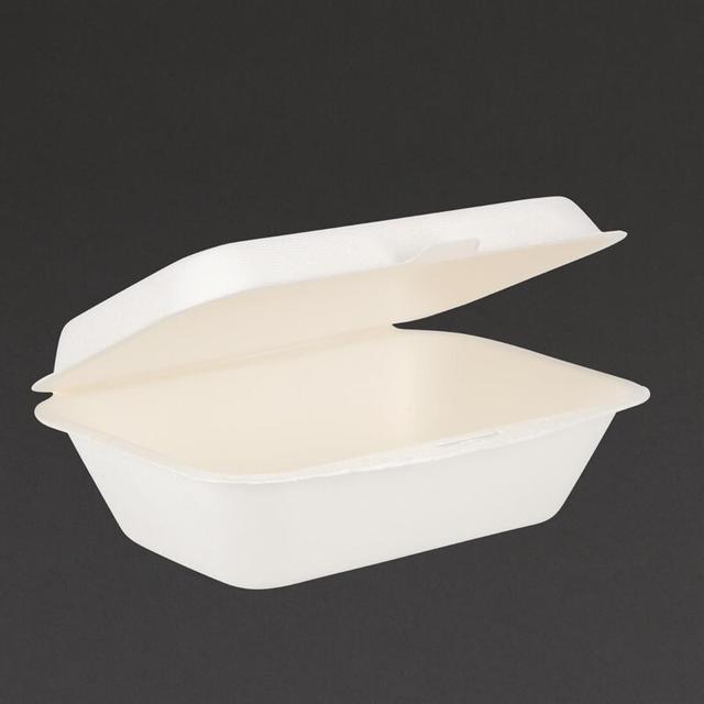 Lot de 250 barquettes à Charnière en Bagasse Compostable - Fiest