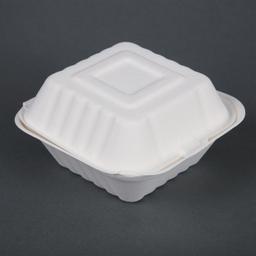 Lot de 500 Boîtes à Hamburger Compostable en Bagasse - Fiesta Gr