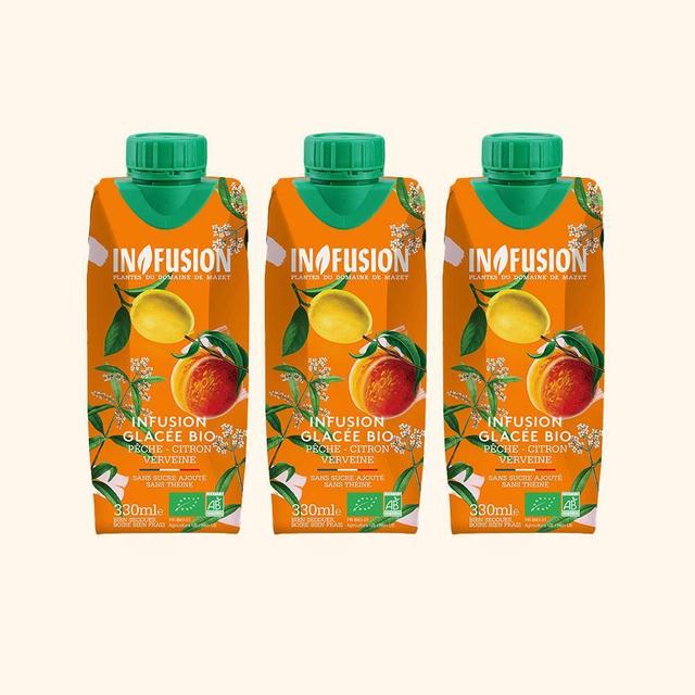 Infusion Glacee Pêche Citron Verveine Bio - 3 x 33cl