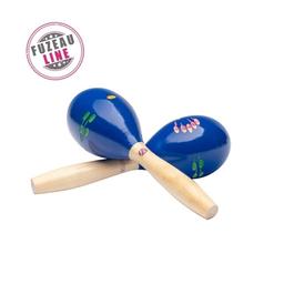 Maracas en bois peint L.20 cm - FUZEAU