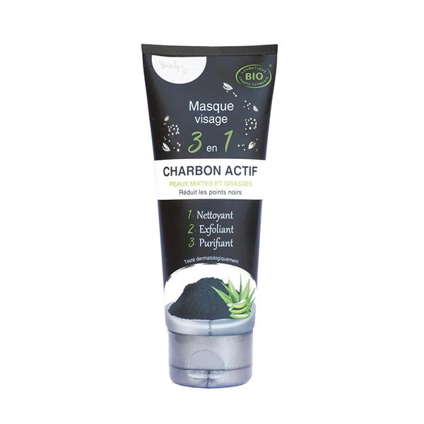 Masque Visage Charbon Bio 3 en 1