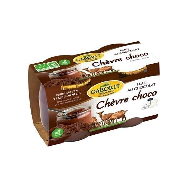 Flan chèvre chocolat 2x125g