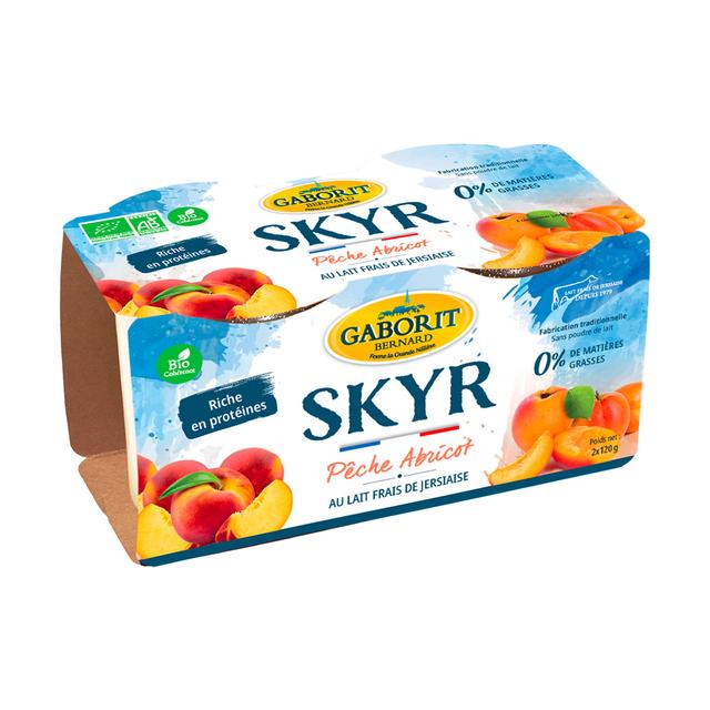 Skyr pêche abricot 2x110g