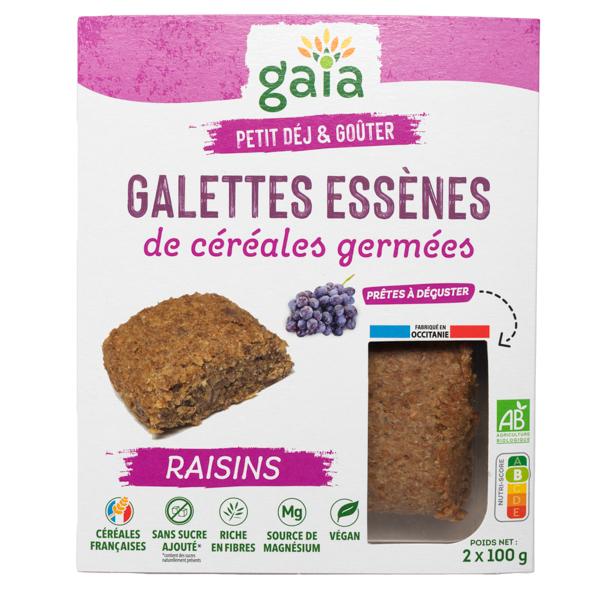 Galettes Essènes de céréales germées raisins 2x100g