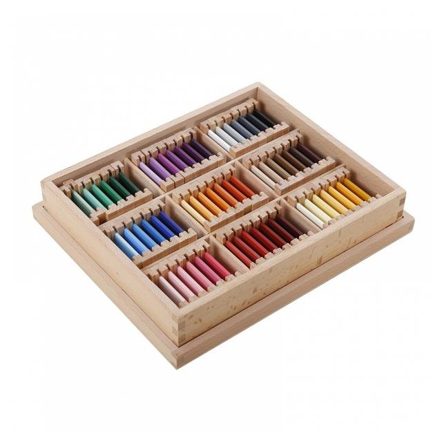 Troisième coffret avec planches en couleurs - jeu Montessori