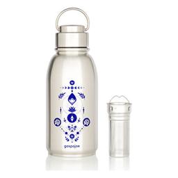 Gourde isotherme et infuseur Friendly inox Lunes Bleues 70cl