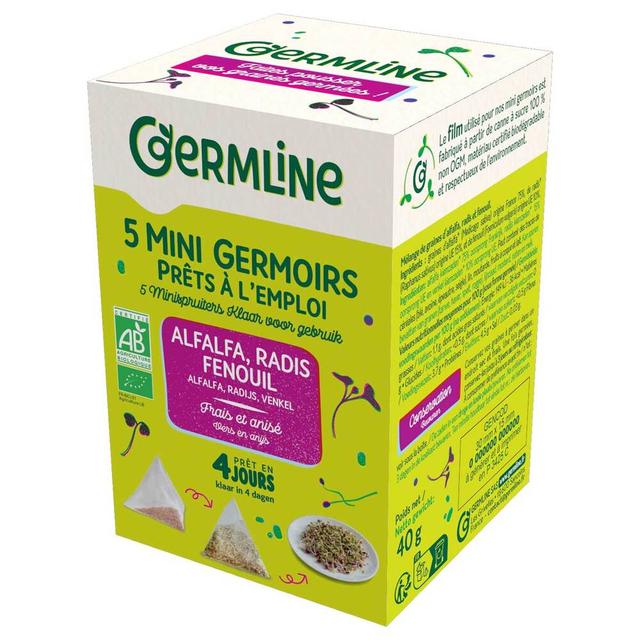 Mini germoirs alfalfa radis fenouil x5