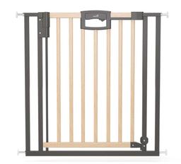 Barrière Easylock Plus métal et bois 80.5-88.5cm blanc et gris