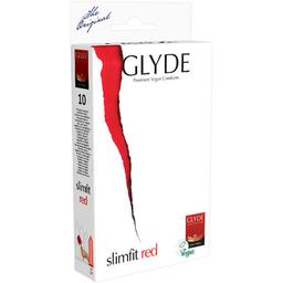 GLYDE 10 Préservatifs Slimfit Rouge latex Vegan