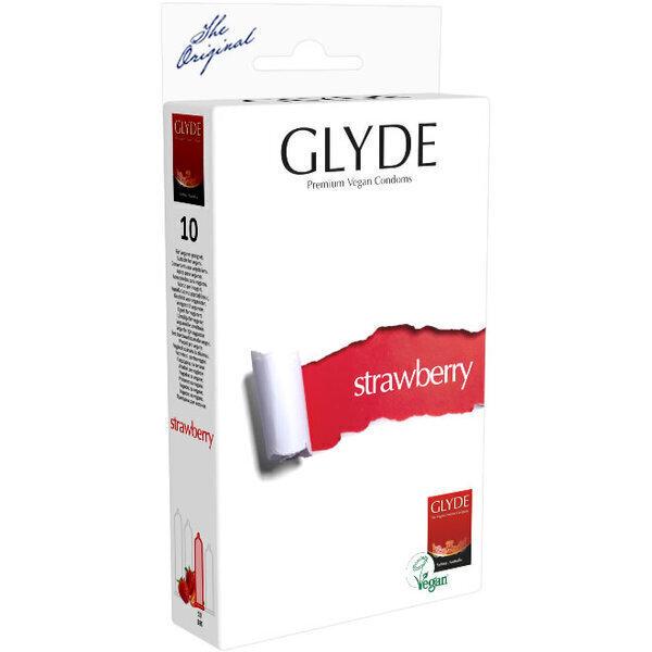 GLYDE 10 Préservatifs Fraise latex Vegan