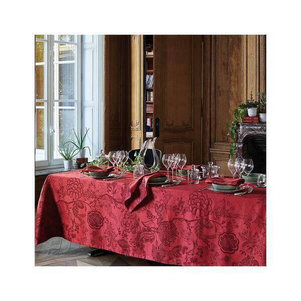 Lot de 2 chemins de table lin Scarlett GARNIER THIEBAUT, carmin