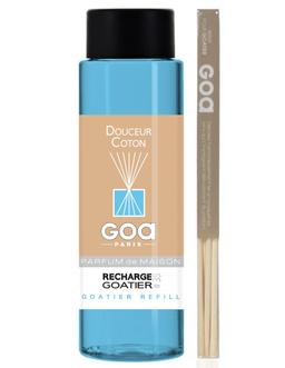 Recharge de parfum Douceur Coton - Goa 250ml + 1 pack rotin