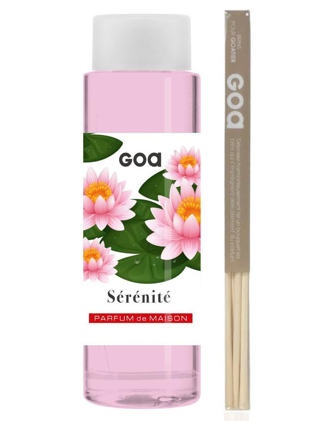 Recharge de parfum Sérénité - Goa 250ml + 1 pack rotin