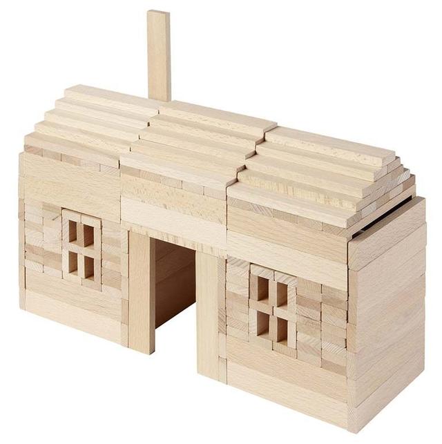 Jeu de construction en bois - 200 pièces