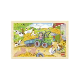 Puzzle en bois petit tracteur 24 pièces - GOKI