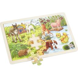 Puzzle en bois 24 pièces Les Bébés Animaux à La Mare - GOKI