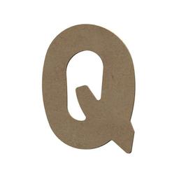 Lettre majuscule Q en bois MDF à décorer - 15 cm