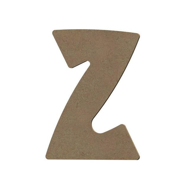 Lettre majuscule Z en bois MDF à décorer - 15 cm