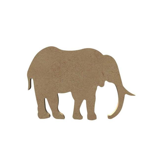 Élephant en bois MDF à décorer - 15 cm