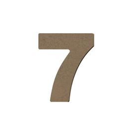 Chiffre 7 en bois MDF à décorer - 8 cm