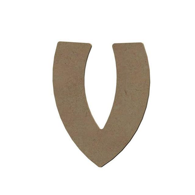 Lettre majuscule V en bois MDF à décorer - 15 cm