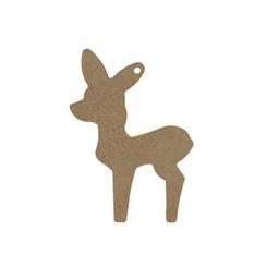 Petite biche en bois MDF à suspendre - 11 x 7 cm