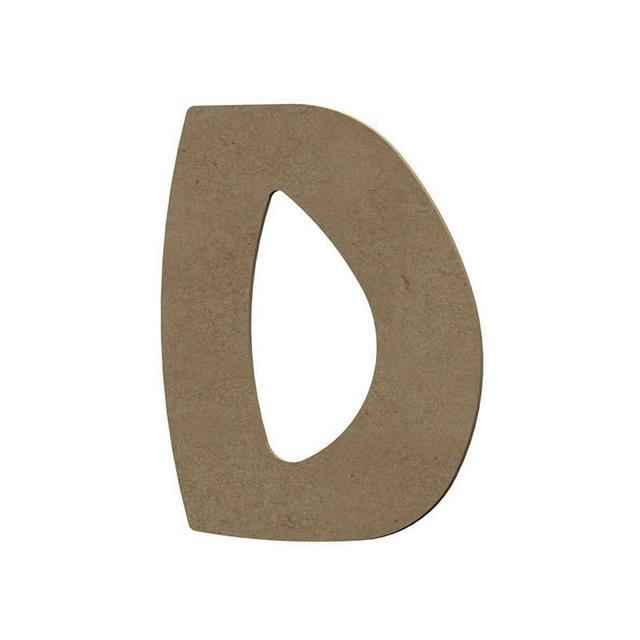 Lettre majuscule D en bois MDF à décorer - 8 cm