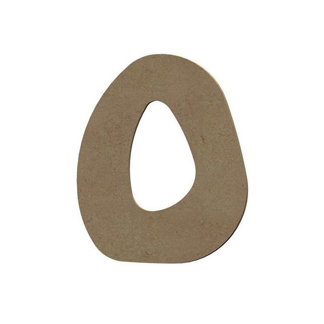 Lettre majuscule O en bois MDF à décorer - 8 cm