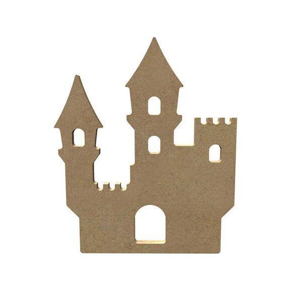 Château en bois MDF à décorer - 15 cm