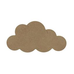 Nuage en bois MDF à décorer - 15 cm