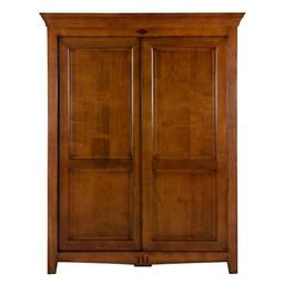 Armoire merisier massif, 2 portes coulissantes