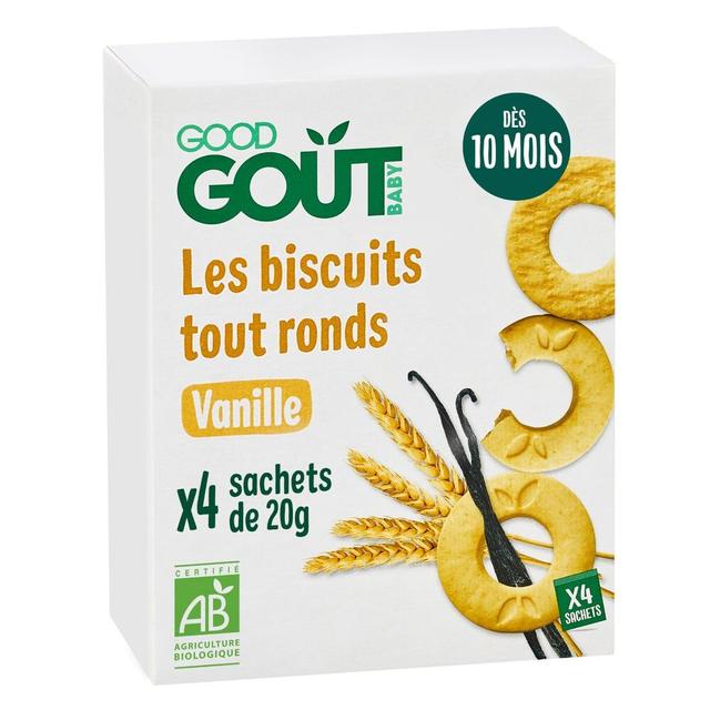 Biscuits tout ronds vanille 80g - Dès 10 mois