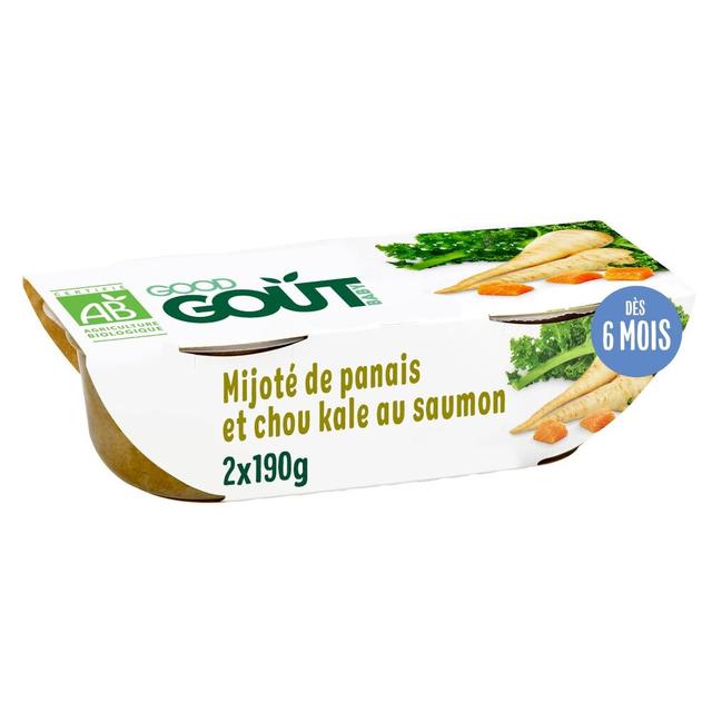 Mijoté de panais et chou kale au saumon 2x190g - Dès 6 mois