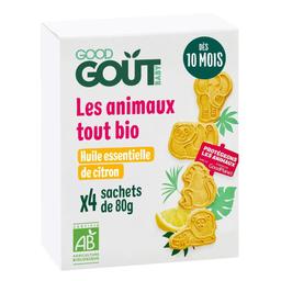 Biscuits les animaux tout bio saveur citron 80g - Dès 10 mois