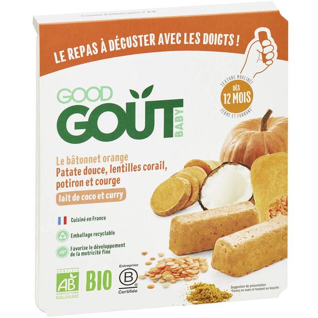 Le bâtonnet Patate douce lentilles corail 120g - Dès 12 mois